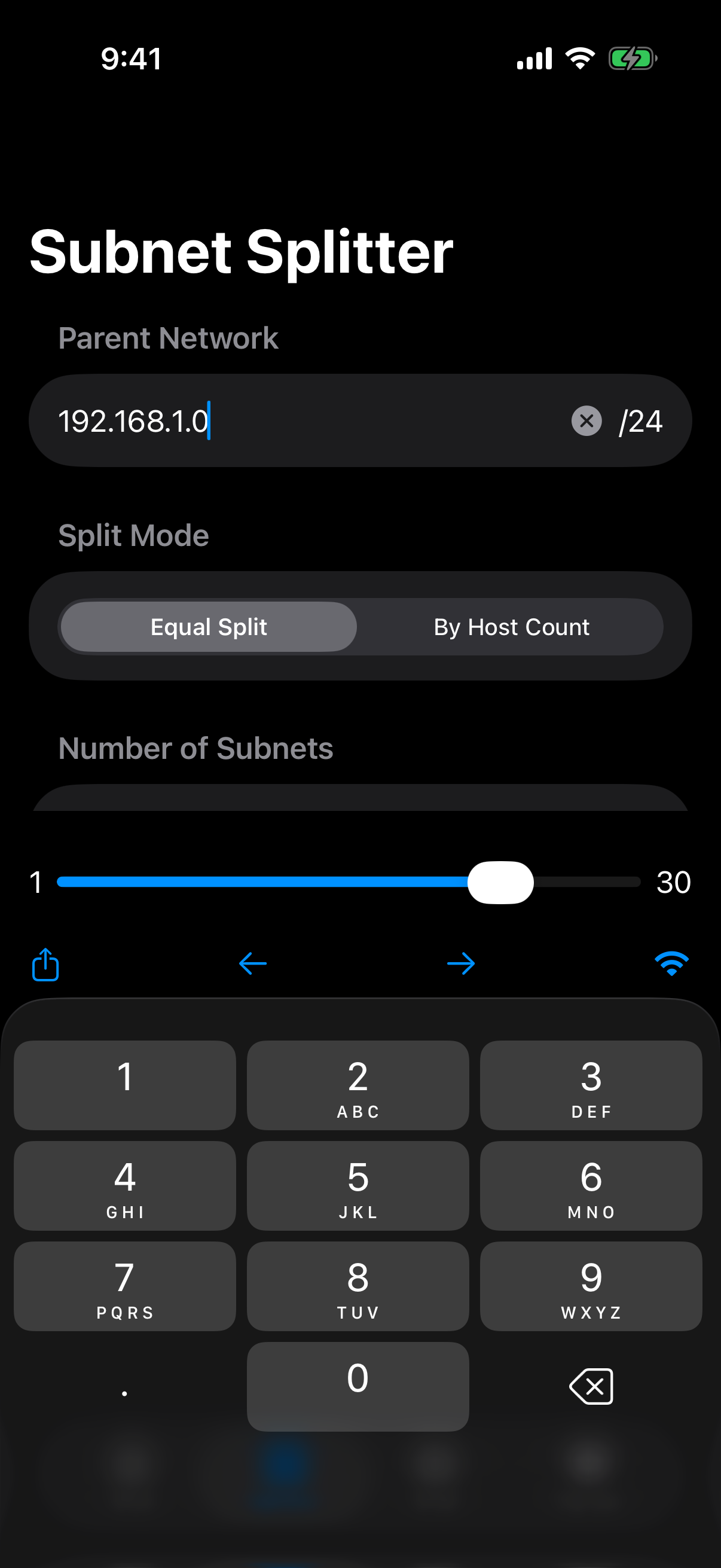 Subnet Splitter tool