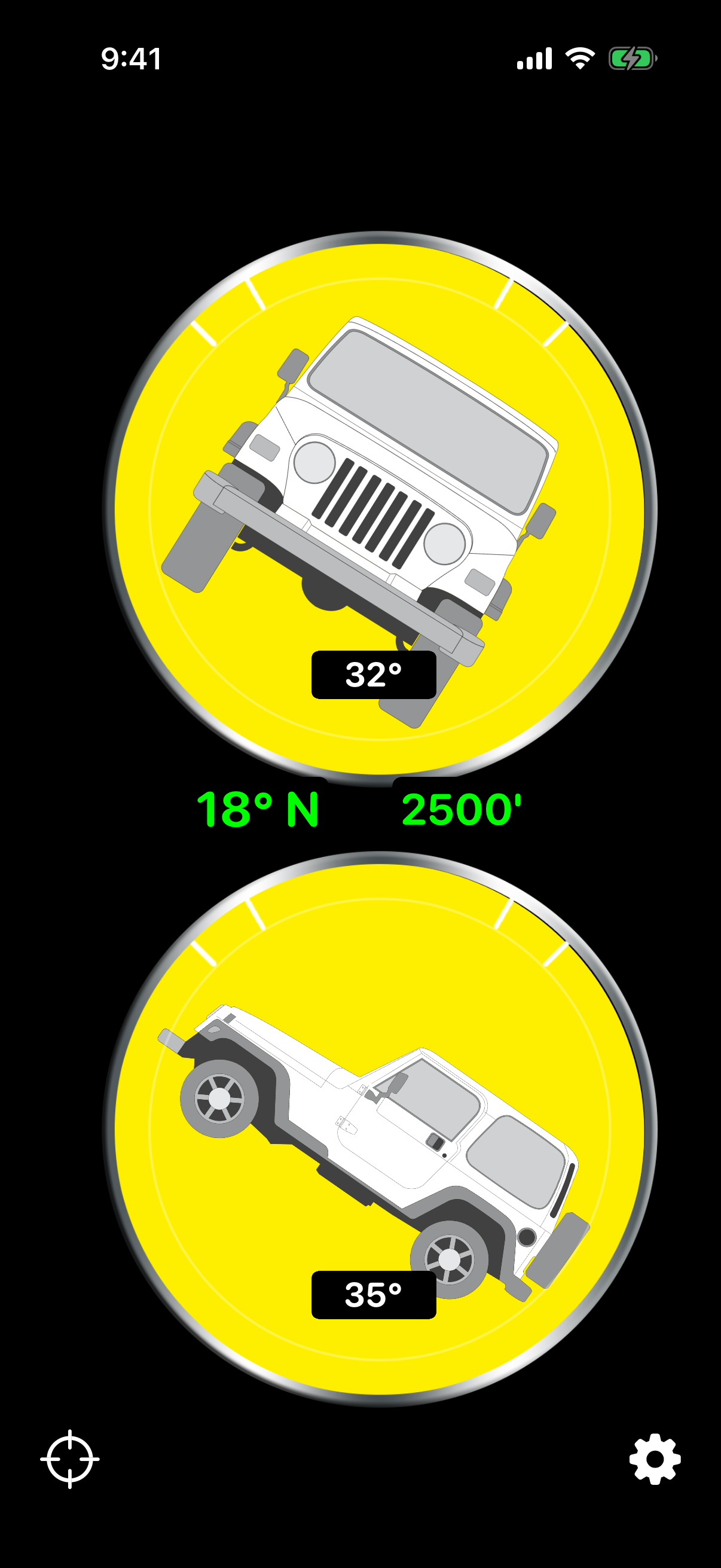 Tiltometer tilt warning alert